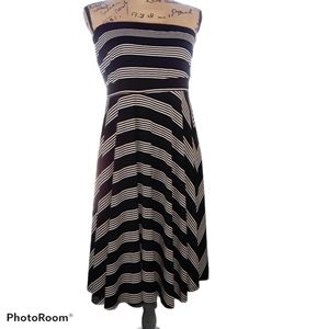 Torrid Striped Multicolor Strapless Dress Sz 0